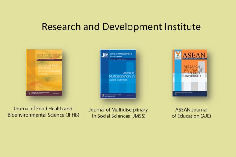 Research and Development Institute, Suan Dusit University uses ScholarOne as an online submission system to publish articles from all over the world