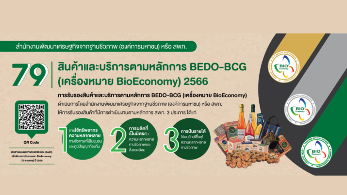 สพภ. เคาะ 79 รายการ ให้การรับรอง สินค้าและบริการตามหลักการ BEDO-BCG (เครื่องหมาย BioEconomy)
