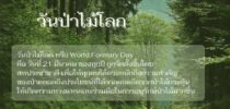 One World Library SDU จัดกิจกรรม “วันนี้ วันอะไร” หัวข้อ 21 มีนาคม- วันป่าไม้โลก (World forestry day)